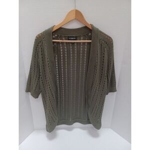Liz Claiborne Career‎ Cardigan Womens Medium Olive Green EUC